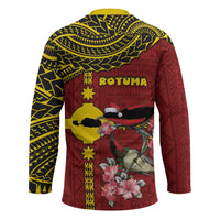 Rotuma Christmas Hockey Jersey Rotuma Myzomela Birds With Hibiscus Flowers DT05 - Polynesian Pride