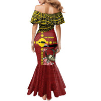 Rotuma Christmas Mermaid Dress Rotuma Myzomela Birds With Hibiscus Flowers - Polynesian Pride