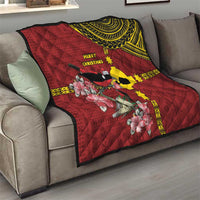 Rotuma Christmas Quilt Rotuma Myzomela Birds With Hibiscus Flowers - Polynesian Pride