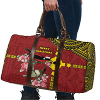 Rotuma Christmas Travel Bag Rotuma Myzomela Birds With Hibiscus Flowers - Polynesian Pride