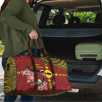 Rotuma Christmas Travel Bag Rotuma Myzomela Birds With Hibiscus Flowers - Polynesian Pride