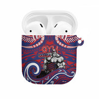Samoa Gym AirPods Case Muscle Samoan Tribal Waves DT05 Navy - Polynesian Pride