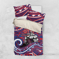 Samoa Gym Bedding Set Muscle Samoan Tribal Waves - Polynesian Pride
