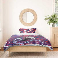 Samoa Gym Bedding Set Muscle Samoan Tribal Waves - Polynesian Pride