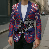 Personalised Samoa Gym Blazer Muscle Samoan Tribal Waves - Polynesian Pride