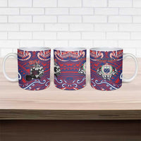 Personalised Samoa Gym Ceramic Mug Muscle Samoan Tribal Waves - Polynesian Pride