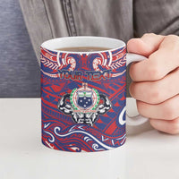 Personalised Samoa Gym Ceramic Mug Muscle Samoan Tribal Waves - Polynesian Pride