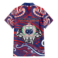 Personalised Samoa Gym Family Matching Mermaid Dress and Hawaiian Shirt Muscle Samoan Tribal Waves - Polynesian Pride
