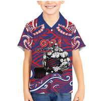 Personalised Samoa Gym Family Matching Mermaid Dress and Hawaiian Shirt Muscle Samoan Tribal Waves - Polynesian Pride