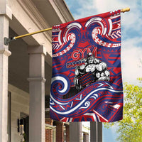 Samoa Gym Garden Flag Muscle Samoan Tribal Waves - Polynesian Pride