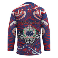 Personalised Samoa Gym Hockey Jersey Muscle Samoan Tribal Waves DT05 - Polynesian Pride