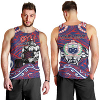 Personalised Samoa Gym Men Tank Top Muscle Samoan Tribal Waves - Polynesian Pride