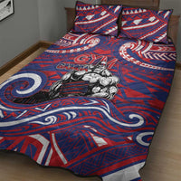Samoa Gym Quilt Bed Set Muscle Samoan Tribal Waves DT05 - Polynesian Pride