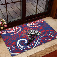 Samoa Gym Rubber Doormat Muscle Samoan Tribal Waves - Polynesian Pride