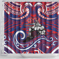 Samoa Gym Shower Curtain Muscle Samoan Tribal Waves DT05 - Polynesian Pride