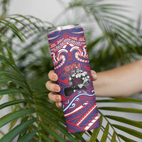 Personalised Samoa Gym Skinny Tumbler Muscle Samoan Tribal Waves - Polynesian Pride