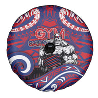 Samoa Gym Spare Tire Cover Muscle Samoan Tribal Waves - Polynesian Pride