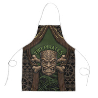 Hawaii Tiki Pirates Apron Kakau Pattern Polynesian Style DT05 Green - Polynesian Pride