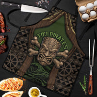 Hawaii Tiki Pirates Apron Kakau Pattern Polynesian Style DT05 Green - Polynesian Pride