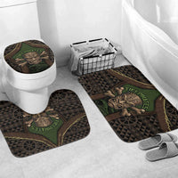 Hawaii Tiki Pirates Bathroom Set Kakau Pattern Polynesian Style DT05 Mat Set Only (3 pcs) One Size Green - Polynesian Pride