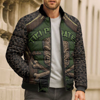 Personalised Hawaii Tiki Pirates Bomber Puffer Jacket Kakau Pattern Polynesian Style DT05 - Polynesian Pride