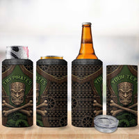 Personalised Hawaii Tiki Pirates 4 in 1 Can Cooler Tumbler Kakau Pattern Polynesian Style DT05 - Polynesian Pride