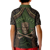 Personalised Hawaii Tiki Pirates Kid Polo Shirt Kakau Pattern Polynesian Style DT05 - Polynesian Pride