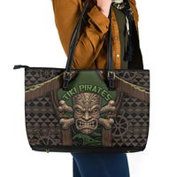 Hawaii Tiki Pirates Leather Tote Bag Kakau Pattern Polynesian Style DT05 - Polynesian Pride