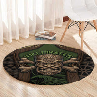 Hawaii Tiki Pirates Round Carpet Kakau Pattern Polynesian Style DT05 - Polynesian Pride