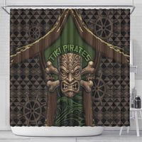 Hawaii Tiki Pirates Shower Curtain Kakau Pattern Polynesian Style DT05 - Polynesian Pride
