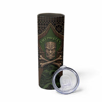 Personalised Hawaii Tiki Pirates Skinny Tumbler Kakau Pattern Polynesian Style DT05 - Polynesian Pride