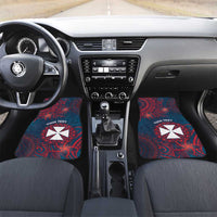 Wallis And Futuna Car Mats Hibiscus Polynesian Tribal Pattern