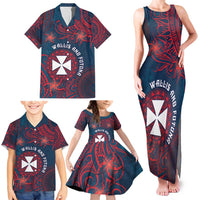 Personalised Wallis And Futuna Family Matching Tank Maxi Dress and Hawaiian Shirt Hibiscus Polynesian Tribal Pattern