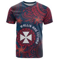 Personalised Wallis And Futuna T Shirt Hibiscus Polynesian Tribal Pattern