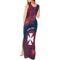 Personalised Wallis And Futuna Tank Maxi Dress Hibiscus Polynesian Tribal Pattern DT05 - Polynesian Pride