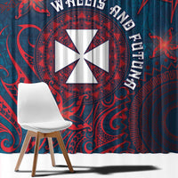 Wallis And Futuna Window Curtain Hibiscus Polynesian Tribal Pattern
