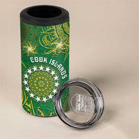Personalised Cook Islands 4 in 1 Can Cooler Tumbler Hibiscus Polynesian Tribal Pattern DT05 - Polynesian Pride