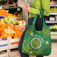 Cook Islands Grocery Bag Hibiscus Polynesian Tribal Pattern DT05 - Polynesian Pride