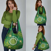 Cook Islands Grocery Bag Hibiscus Polynesian Tribal Pattern DT05 - Polynesian Pride