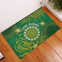 Cook Islands Rubber Doormat Hibiscus Polynesian Tribal Pattern DT05 - Polynesian Pride