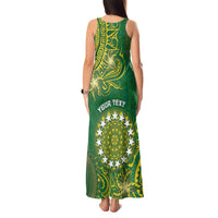 Personalised Cook Islands Tank Maxi Dress Hibiscus Polynesian Tribal Pattern DT05 - Polynesian Pride