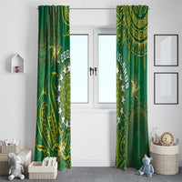Cook Islands Window Curtain Hibiscus Polynesian Tribal Pattern