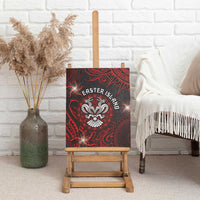 Easter Island Canvas Wall Art Hibiscus Polynesian Tribal Pattern DT05 - Polynesian Pride