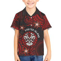 Personalised Easter Island Family Matching Puletasi and Hawaiian Shirt Hibiscus Polynesian Tribal Pattern