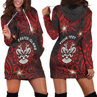Personalised Easter Island Hoodie Dress Hibiscus Polynesian Tribal Pattern DT05 - Polynesian Pride