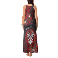 Personalised Easter Island Tank Maxi Dress Hibiscus Polynesian Tribal Pattern