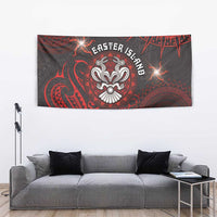 Easter Island Tapestry Hibiscus Polynesian Tribal Pattern