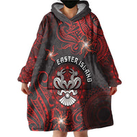 Personalised Easter Island Wearable Blanket Hoodie Hibiscus Polynesian Tribal Pattern DT05 - Polynesian Pride