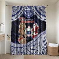 Samoa Christmas Bathroom Set Samoan Siva Dance With Santa - Polynesian Pride