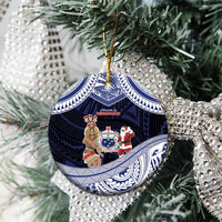 Samoa Christmas Ceramic Ornament Samoan Siva Dance With Santa DT05 - Polynesian Pride